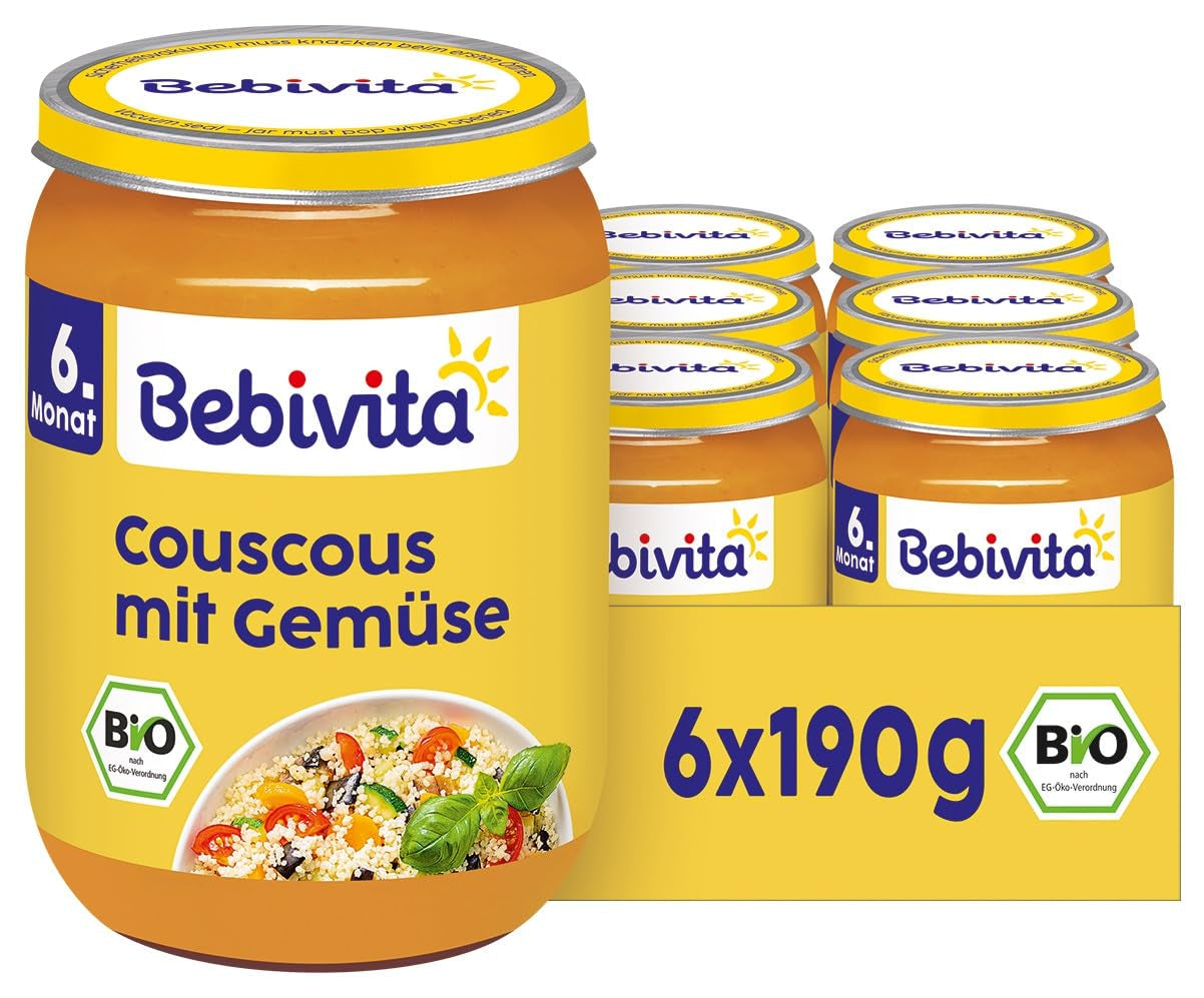 Maaltijden vanaf 6 maanden: Couscous en groenten, 190 g, verpakking van 6 (6 x 190 g)