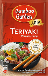 Bamboo Garden - Teriyaki Kruidenmix, Gewürzmischung für Teriyaki, Für 4 Portionen, Ohne Geschmackverstärker en Konservierungsstoffe, 1 x 25 g (Verpackungsdesign kann abweichen)