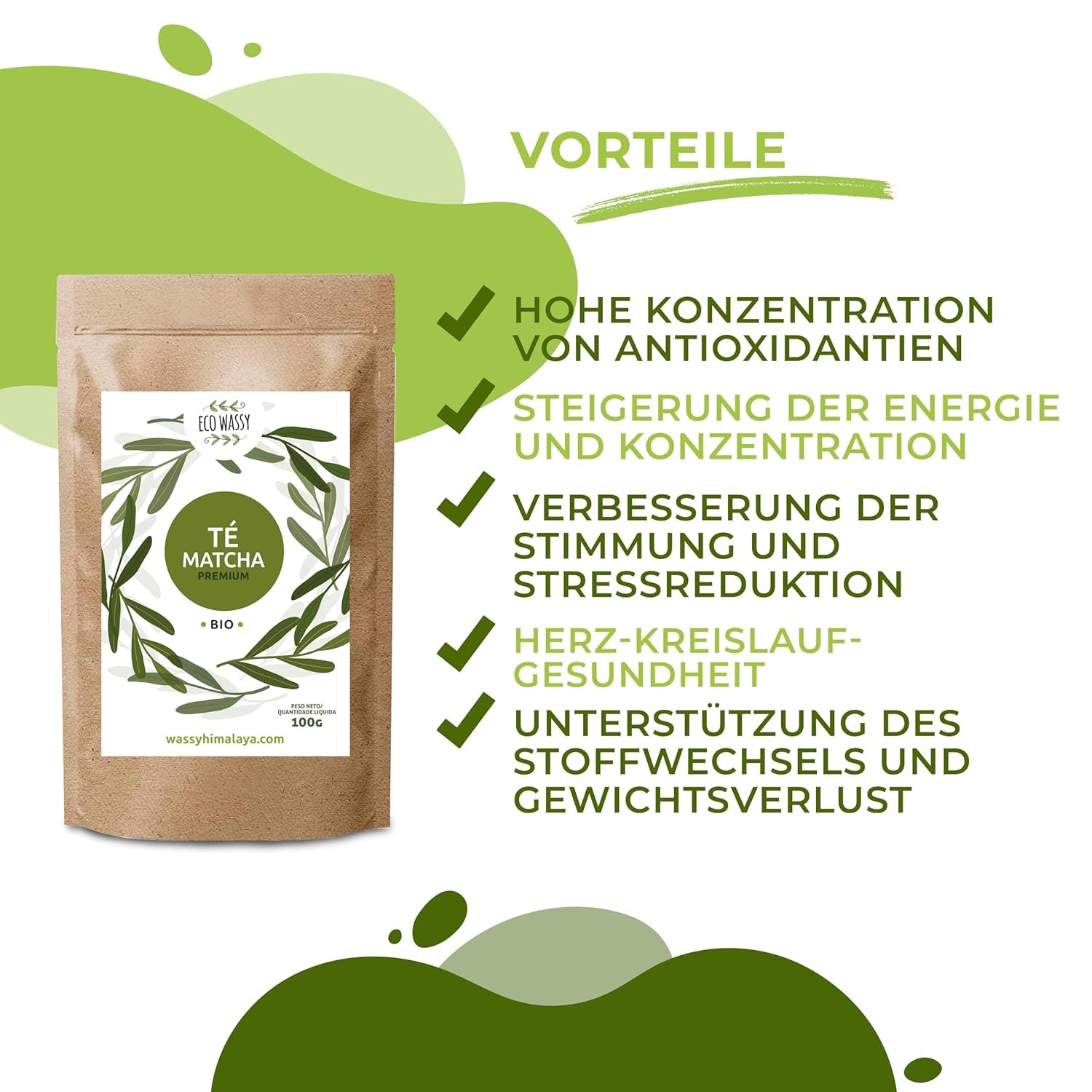 Japanse Matcha thee, premium kwaliteit, poeder. 100% natuurlijk. Groene thee reducer, krachtige ontgifter en antioxidant. Puur gekweekte matcha - Herkomst: Japan (100 g)