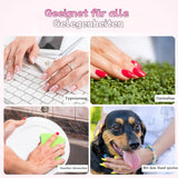 30 stuks Franse nepnagels - lijm op kunstnagels - zachte gelnagels voor dames - acryl zelfklevende nagels vierkante manicure (Frans roze)