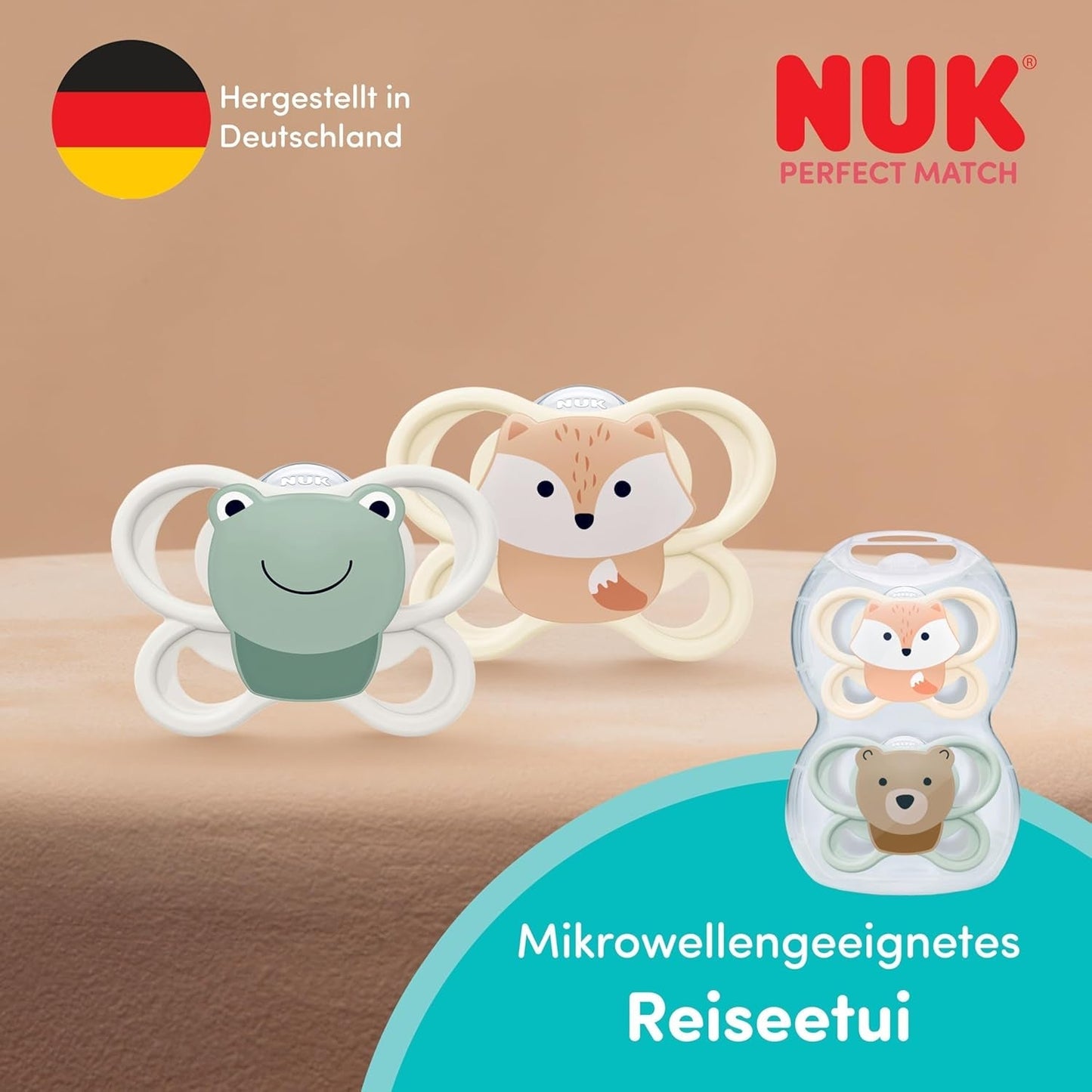 NUK Perfect Match luchtfopspenen voor baby's | 0-6 maanden | Orthodontische fopspenen die de luchtcirculatie bevorderen en huiduitslag door speeksel voorkomen | 95% acceptatie door baby's** | Disney Winnie de Poeh | Pak van 2