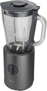 Grundig Delisia Novus SM 7140 Professional Standmixer, 1,5 liter, 800 Watt, 6-Fach Edelstahlmesser met zirkonium-beschichtung, 5 geschwindigkeitsstufen + Pulse-Funktion, Dark Inox/Edelstahl Kitchen Naty Shop
