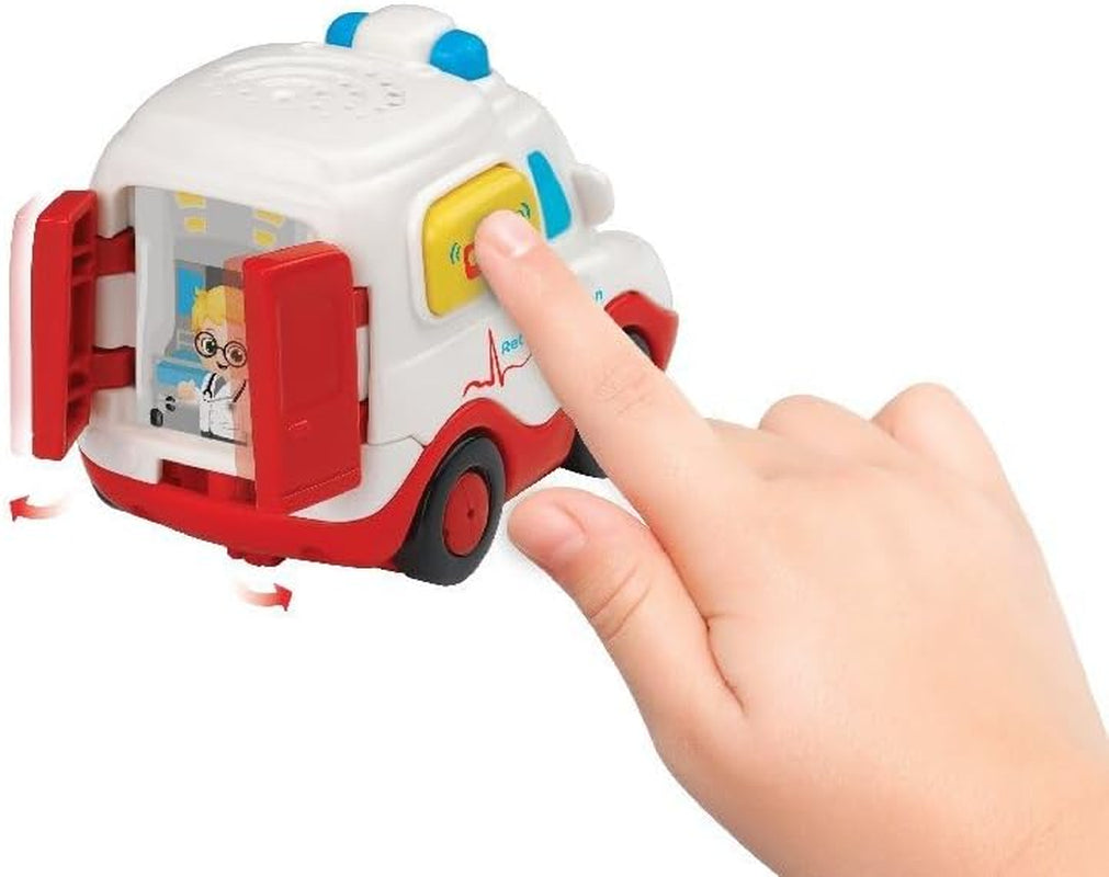 Vtech TUT TUT Baby Flitzer - Ambulance - Speelgoedauto met muziek, lichtknop, interessante zinnen en geluiden - Voor kinderen van 1-5 jaar, 8,8 x 5,5 x 7 cm Bebe Toys Naty Shop