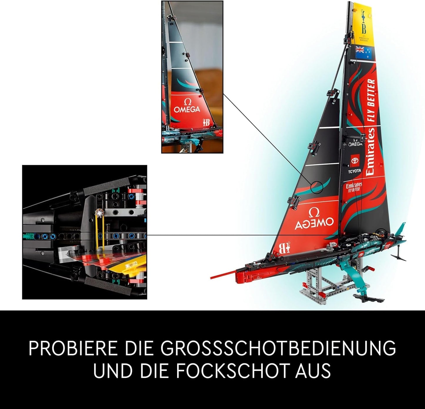LEGO Technic Emirates Team Nieuw-Zeeland AC75 Racejacht Zeilboot voor volwassenen Bouwpakket Cadeau voor mannen en vrouwen Creatieve en ontspannende activiteit 42174 Bouwsets