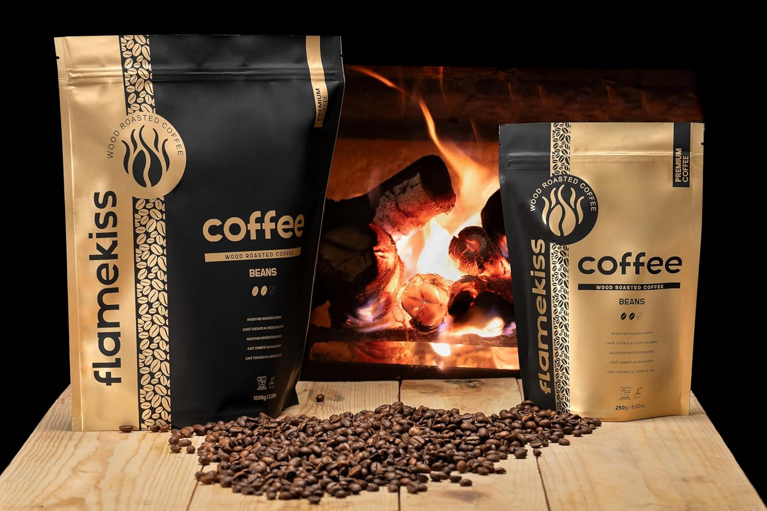 Koffiebonen 250g – Hoogwaardige Arabica- en Robusta-espressobonen, handgebrand in hout, voor de volle en aromatische smaak van koffiebonen