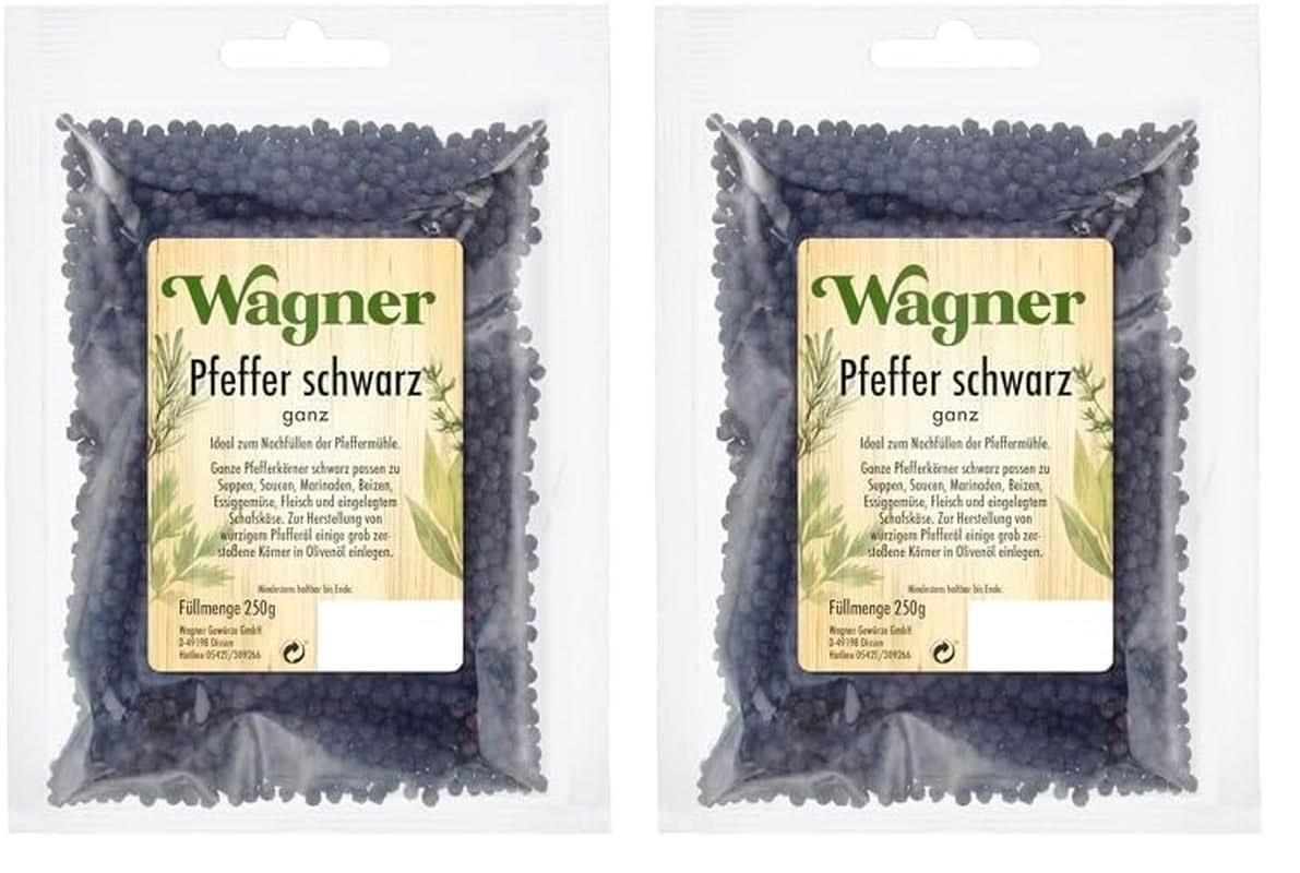 Hele zwarte peper, 1 pakje (1 X 250 G) Naty Shop kruiden 2 x 250 gram