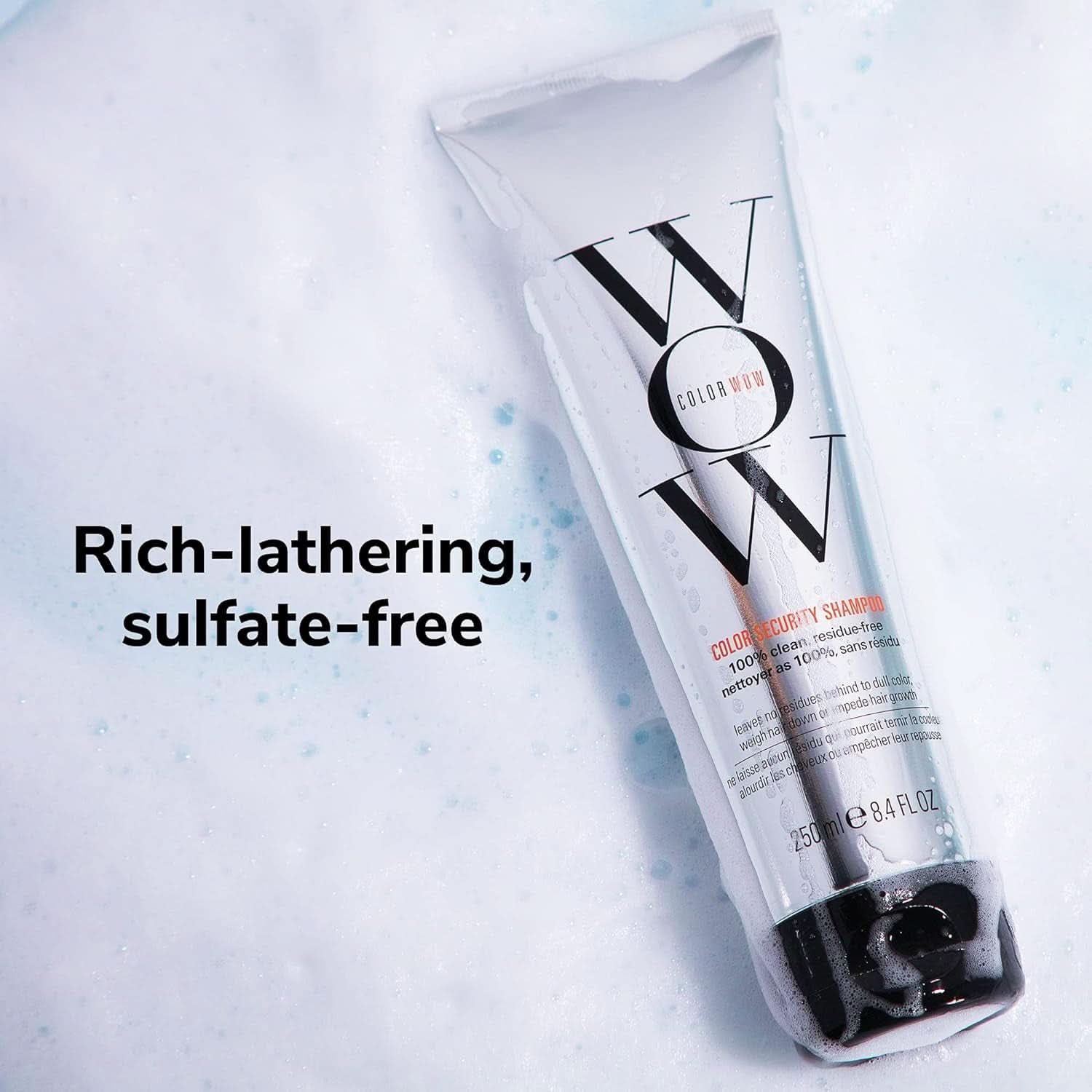 Wow Color Shampoo, siliconenvrije en sulfaatvrije kleurverzorgende shampoo voor gekleurd haar, 250 ml Douche en bad Naty Shop