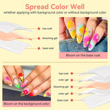 Makartt Blooming Gel Nagellak - 15ml Blooming Gel Nagellak Extender met Marmeren Kleur, Gelverf, DIY-Manicure Nagelontwerpen, Bloemen, Dieren, Waterverf, Magische Manicureset