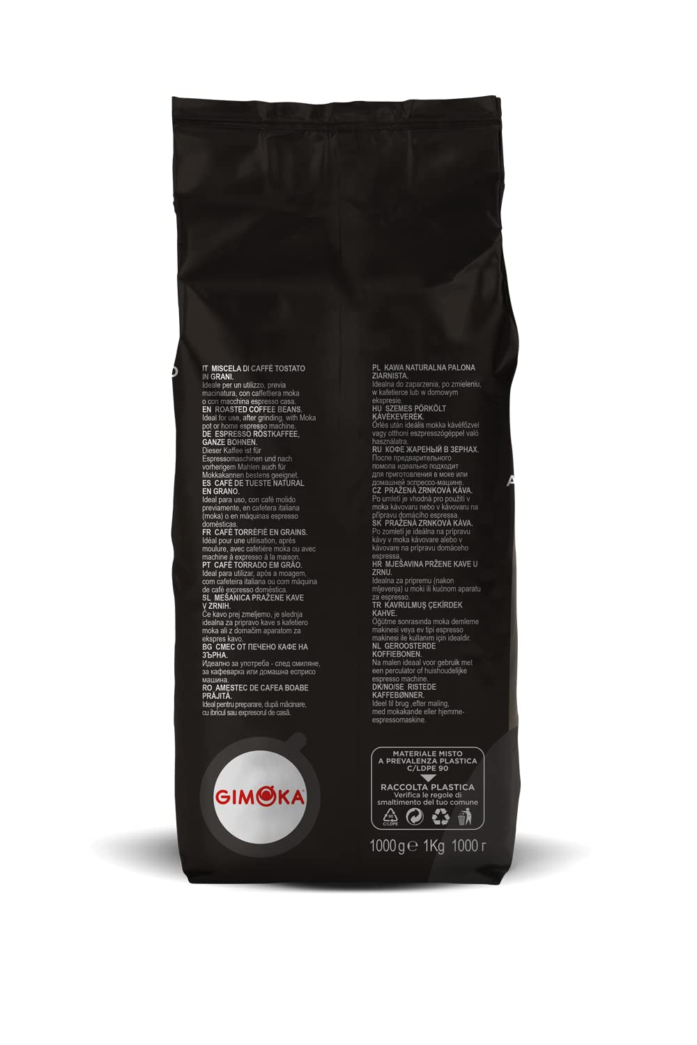 Gimoka – Kaffeebohnen – 1 kg – Klassiek mengsel – Intensität 10 – gemaakt in Italië – 1 kg verpakking