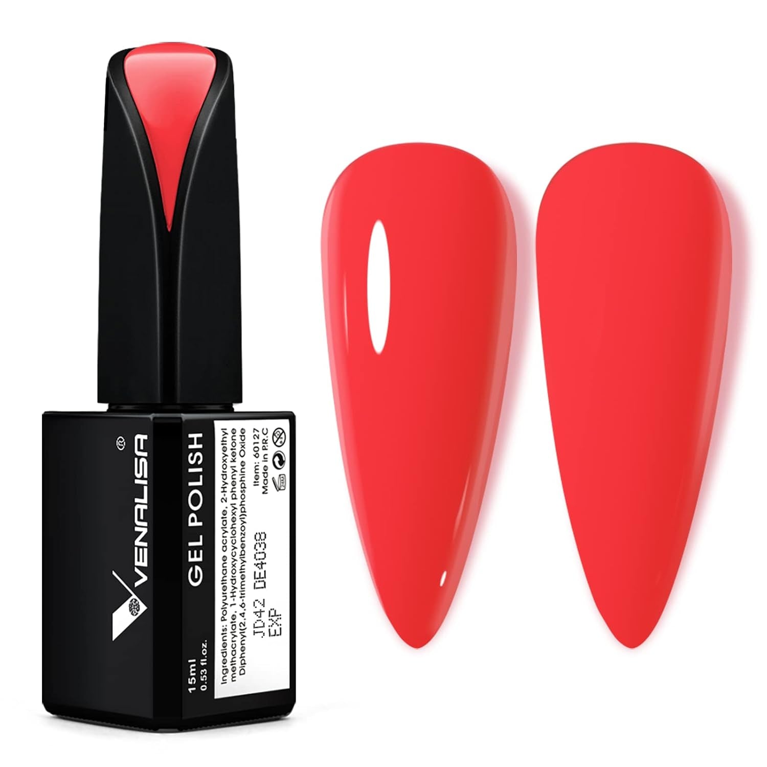 VENALISA Koraal Oranje UV Nagellak 15 ml Gel Nagellak Voor UV Nagellamp Transparant Koraal Oranje Gel Nagellak Modellen Voor DIY Nagelontwerp
