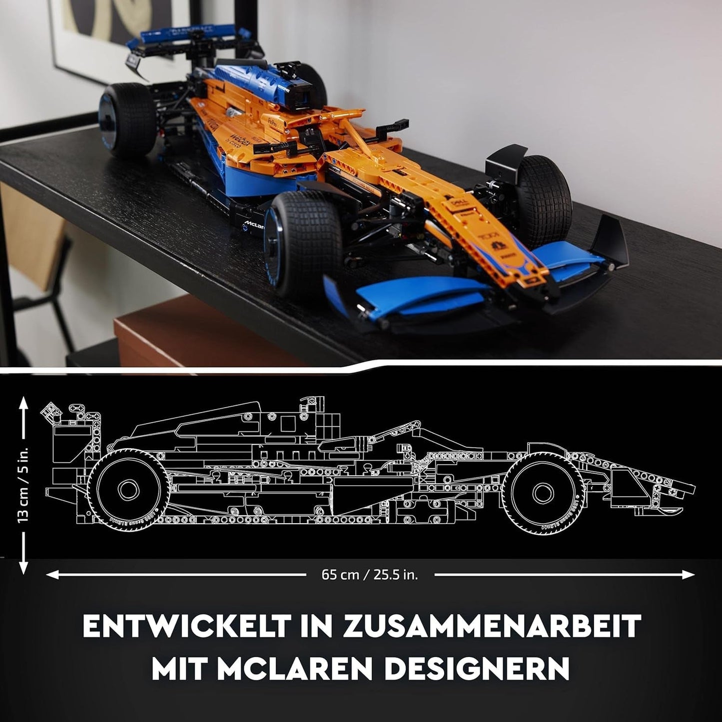 Lego Technic McLaren Formule 1 racewagen - F1-model voor volwassenen met V6-motor en stuurinrichting - Cadeau voor motorsportfans en verzamelaars - 42141 Bouwsets Besuche den LEGO-Store