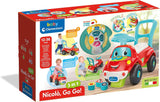 Clementoni - 17747 - Nicolò Go Go 3 in 1 - Rijdende auto, elektronische leerluidspreker, eerste stapjes, licht en geluid, spel voor 1-jarigen - Made in Italy Bebe Toys Naty Shop