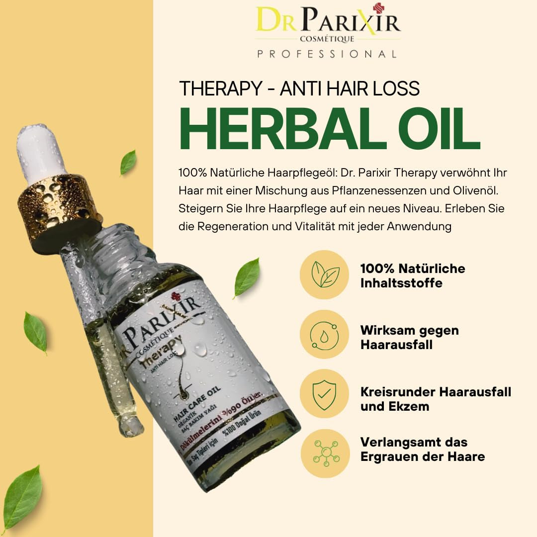 Dr Parixir Anti-Hair Loss Serum - Effectieve oplossing met olijfolie en rozemarijn, 30 ml | Vermindert haaruitval en versterkt de haarwortels Naty Shop Hair Care