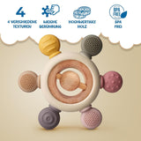 Baby Bijtring met Fopspeenketting - Tandjeshulpmiddel - Babyspeelgoed 0-6 maanden - Newborn Essentials - BPA Gratis Tandjesspeeltje - Babycadeau-ideeën