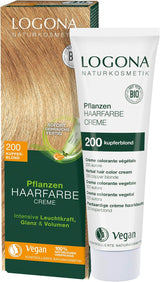 LOGONA Natural Cosmetics Plantaardige Haarkleurcrème 240 Nougat Bruin, Natuurlijke kleurstof voor bruin haar met henna, kleurcrème voor bruintinten, kleuring voor donker haar, 150ml Haarverf Naty Shop 200 Blond koper