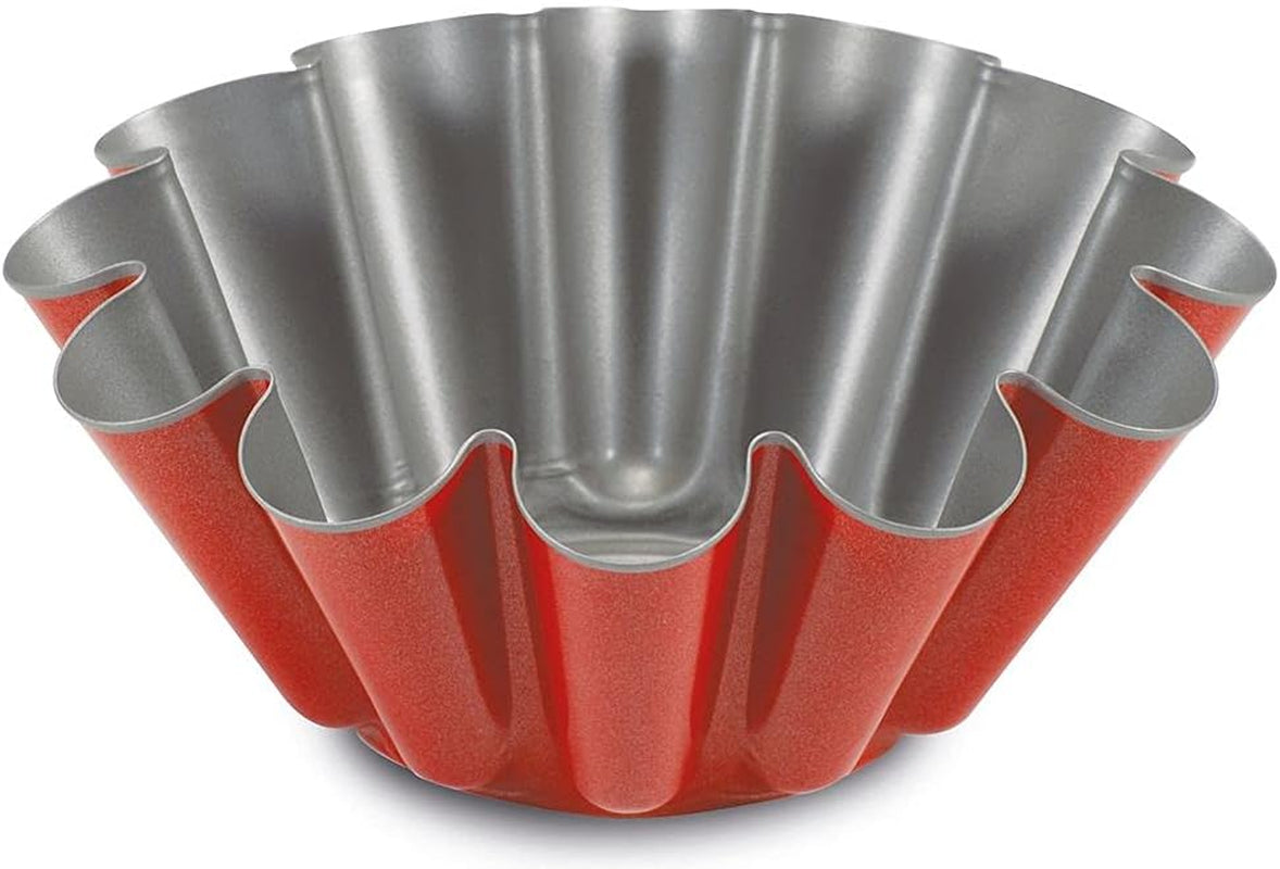 52022HGNA Rossana 2.0, puddingvorm 22 cm, staal met antiaanbaklaag, kleur rood/grijs, RVS Bakvormen en bakplaten Naty Shop