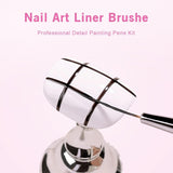 Sullarpek Nail Art Liner Pinsel, 5 Stück Profi Detail Fine Nails Gel Nails Brush, Nagel Pinsel Dünn Für Beauty Frauen Nagelstudio (5 Größen, Rosa)