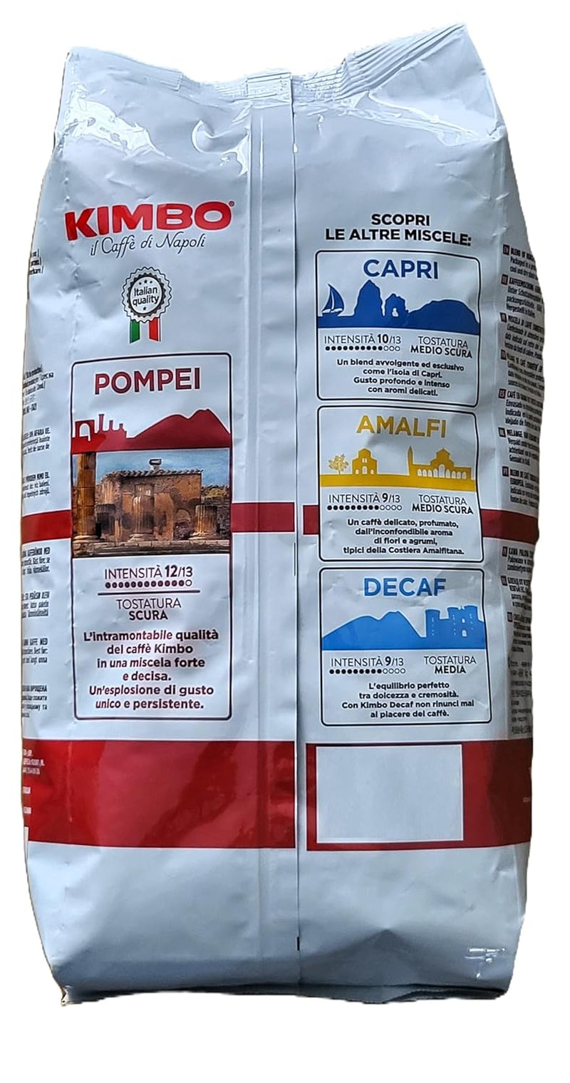 Hele Pompei koffiebonen, intens gebrand, zak van 1 kg