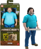 Mattel Minecraft-verhaalset met 4 actiefiguren en 3 accessoires Ontmoetingen in de bovenwereldset Minecraft-filmgeïnspireerd verzamelspeelgoed JFR70 Actiefiguren Naty Shop Steve