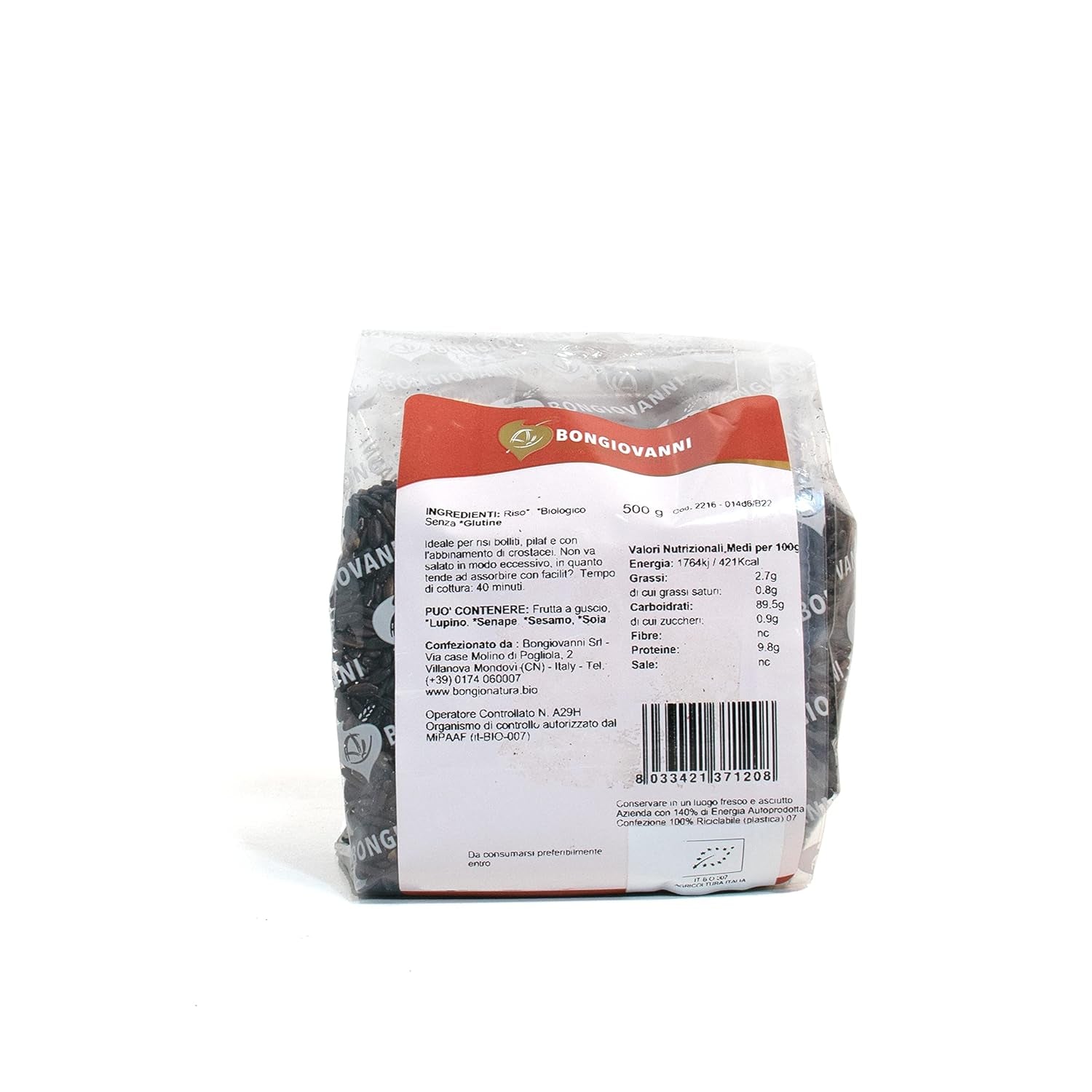 Nerone zwarte rijst 500g biologisch