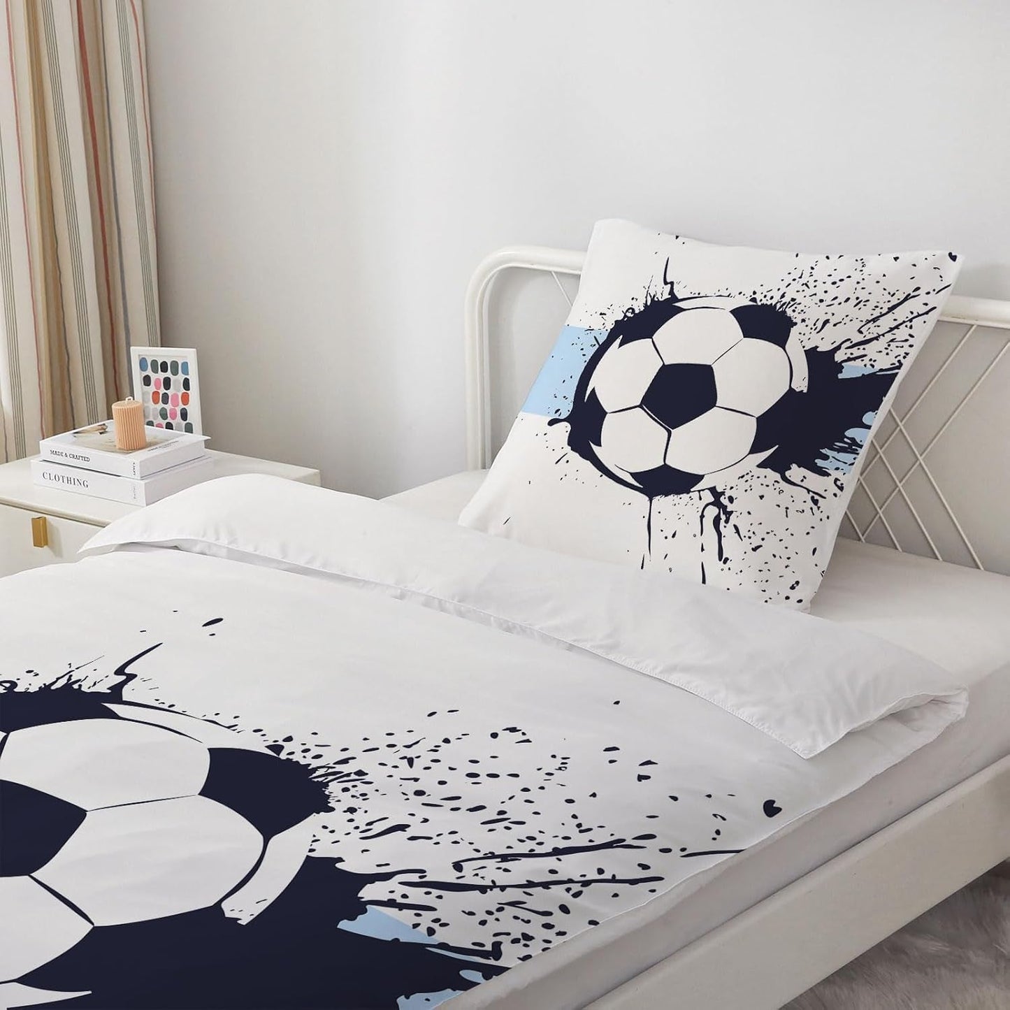 Beddengoed voor jongens, voetbal, microvezel polyester Beddengoed - kinderen Naty Shop