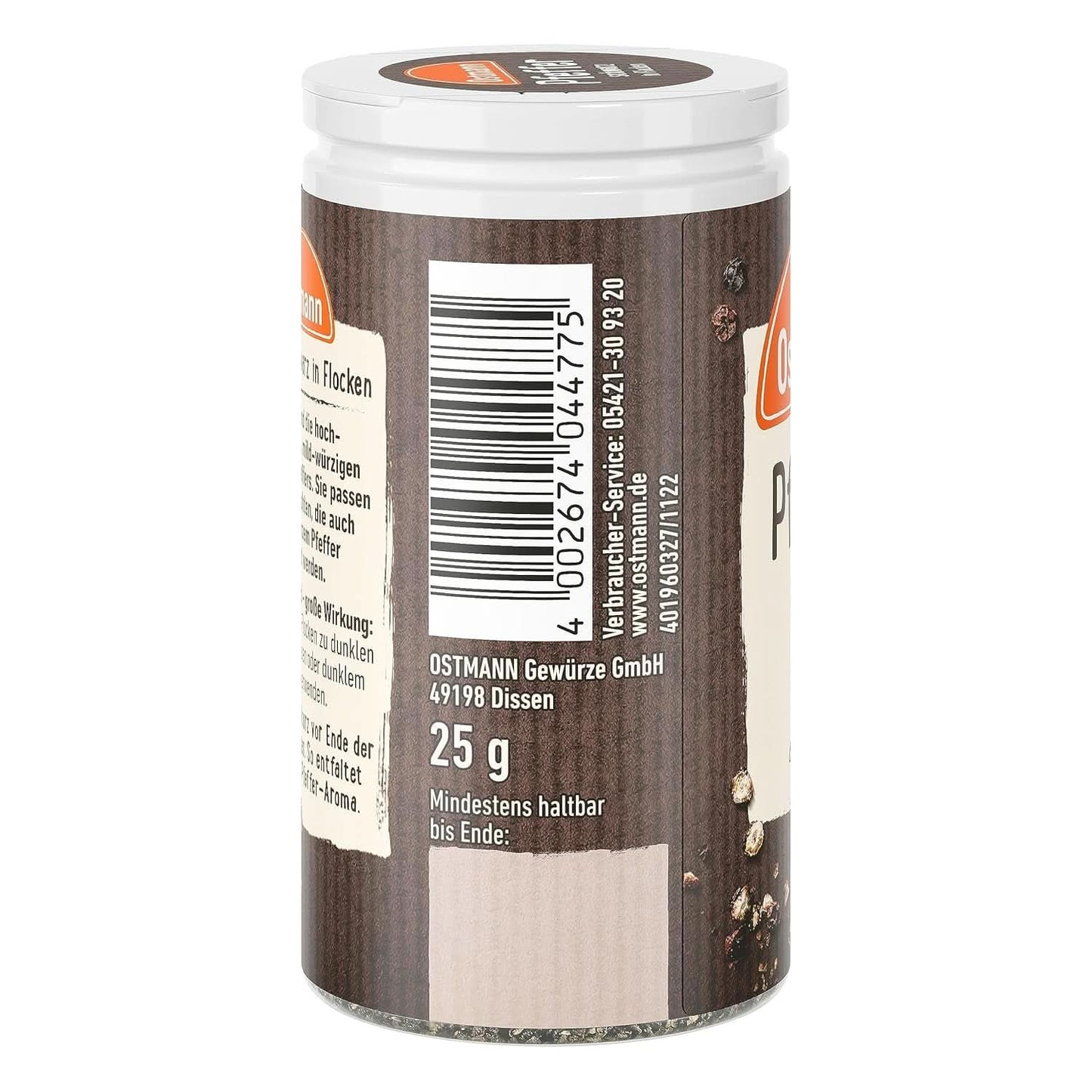 Ostmann - Zwarte pepervlokken, 25 gram Condimente Naty Shop