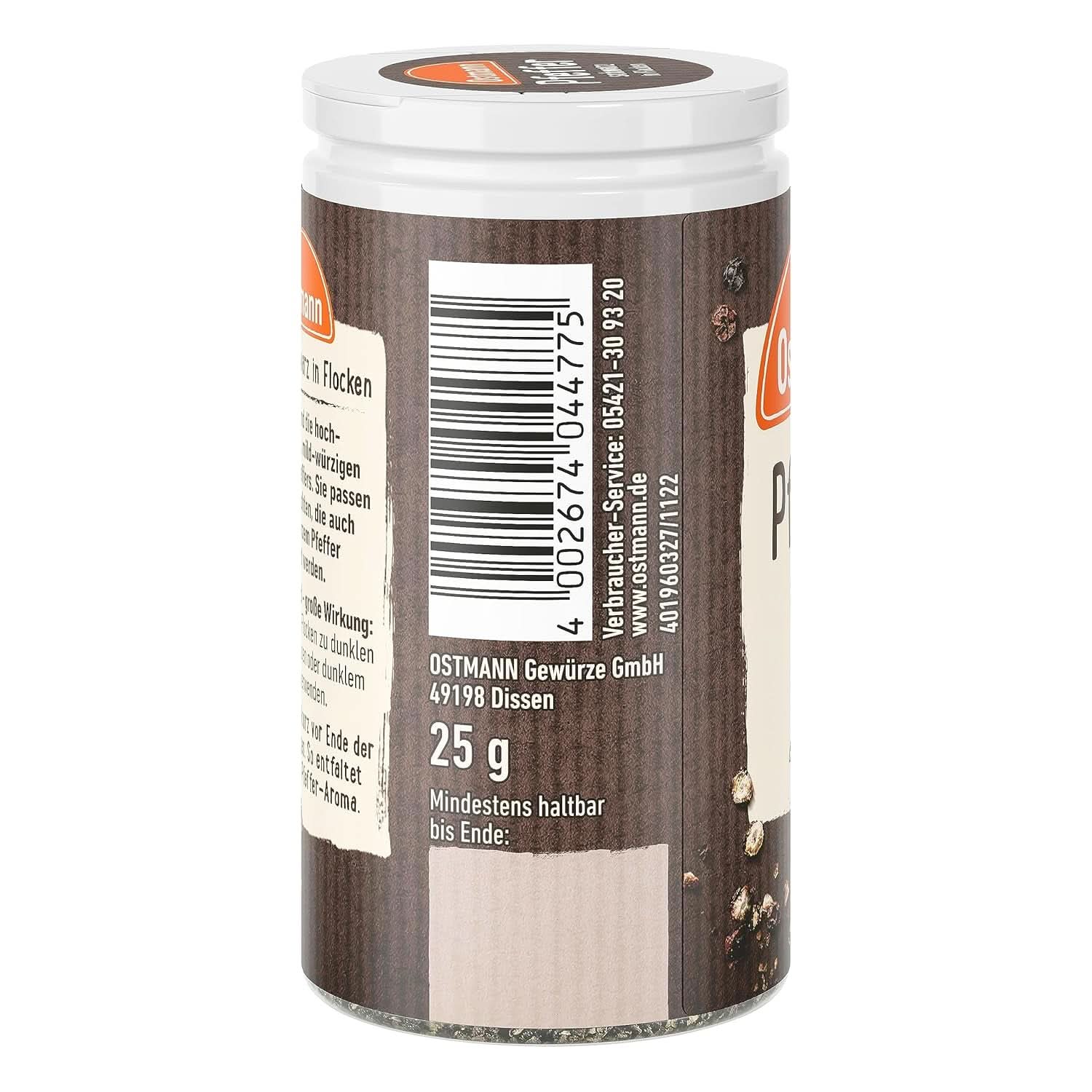 Ostmann - Zwarte pepervlokken, 25 gram Condimente Naty Shop