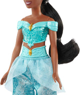 Mattel Disney Princess Toy Jasmine Fashion beweegbare pop met fonkelende kleding en accessoires Op Disney-film geïnspireerd cadeau voor kinderen HLW12 Naty Shop-poppen