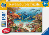Ravensburger kinderpuzzel 13411 - Zeedieren op het koraalrif - Waarom? Waarom? Waarom? Puzzel 150 stukjes XXL + kennisposter, voor kinderen vanaf 7 jaar Puzzel Naty Shop Standaard titel