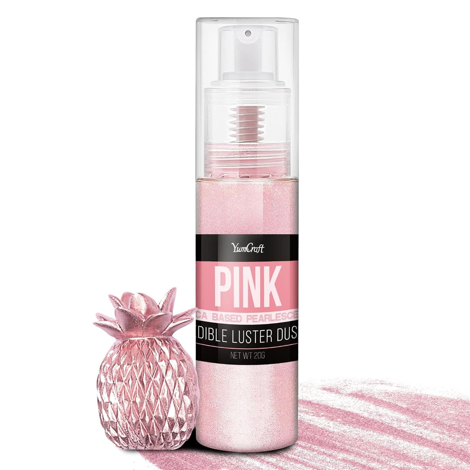 Eetbare glitterspray, 20 gram Naty Shop Roze