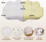 Wellsync Nekkussen Ergonomisch Kussen Memory Foam Kussen Orthopedisch Kussen Voor Zijslapers Rugslapers Buikslapers Nekpijn Wit Grijs Cervicale Orthopedische Kussens Naty Shop