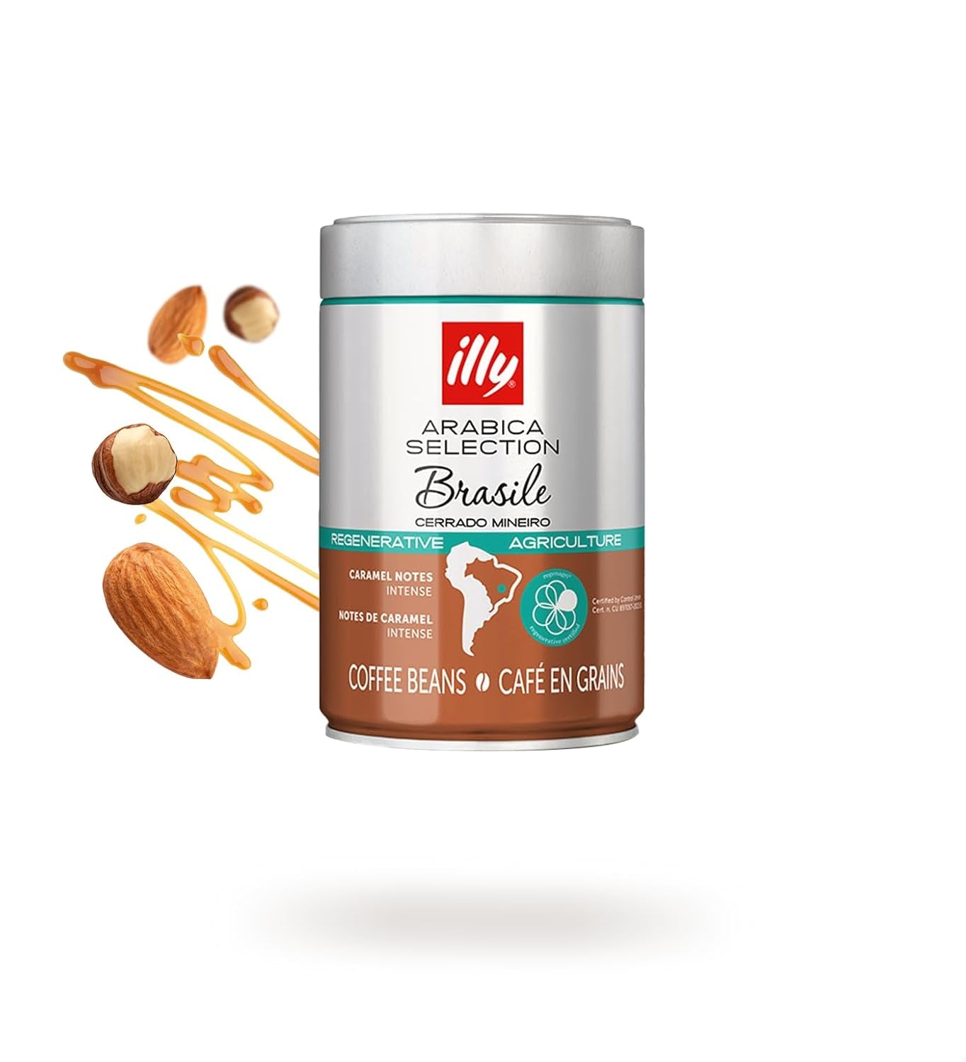 ILLY 6 dozen koffiebonen, elk 250 gram, Arabica Selection, Brazilië, Cerrado Mineiro certificaat, Regenagri