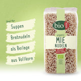 BIOASIA Bio Mie Noodles, gemaakt van volle granen, snel en eenvoudig te bereiden (1 x 250 g)