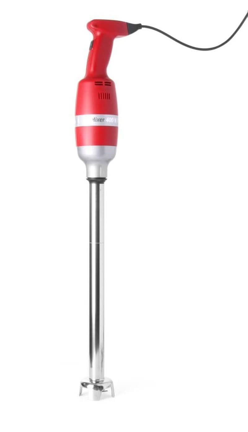 HENDI Keukenmixer Set, Met Schneebesen en Halterung Zur Wandmontage, Stablänge: 400Mm, 9 Schakelingen: 2000 tot 9000 RPM, tot 80 Liter, Ø100X750Mm, 230V/400W, Edelstahl, Polyamide Kitchen Naty Shop