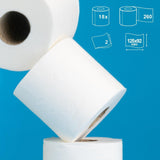 Renova dubbel toiletpapier, 18 rollen