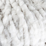 Lavish Home Oversized Gerüschte namaakbontdeken, 152,4 x 203,2 cm, jacquard namaakbont, queensize plaid voor bedden en banken, grijze bedden en dekens Lavish Home