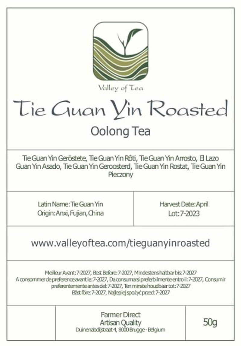 Tie Guan Yin Oolong Thee - Geroosterde Blauwe Thee Ti Kuan Yin China - Chinese Wu Long Thee Tieguanyin - Blauwe Thee Olongh Thee Olongo Thee