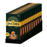 Jacobs Kaffeekapseln Espresso Classico, Intensität 7/12, 10 x 10 Getränke, Nespresso* compatibel Kaffee Kapseln, 100 Kapseln