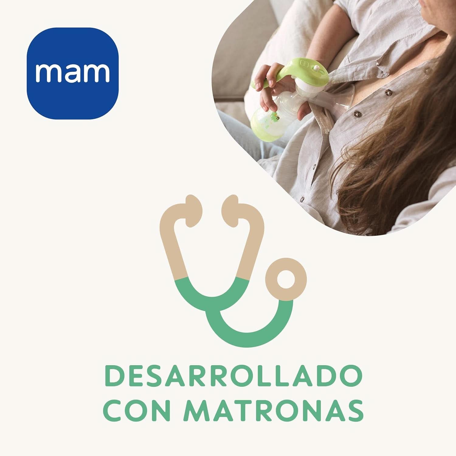 MAM Handmatige borstkolf E102 - Borstkolf voor moedermelk, comfortabel en efficiënt Accessoires Voeding en borstvoeding Bebe Naty Shop