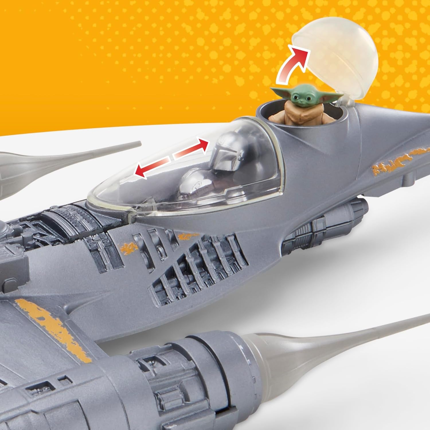 Star Wars Epic Hero Series N-1 Starfighter of the Mandalorian, grote actiefiguren en spannende accessoires voor spannende manoeuvres, spannende cadeau-actiefiguren Naty Shop