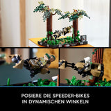 LEGO 75353 Star Wars Pursuit on Endor - Dioramaset, Return of the Jedi met Luke Skywalker, Princess Leia & Scout Trooper en Speeder Bikes, bouwsets ter ere van het 40-jarig jubileum Besuche in LEGO-Store