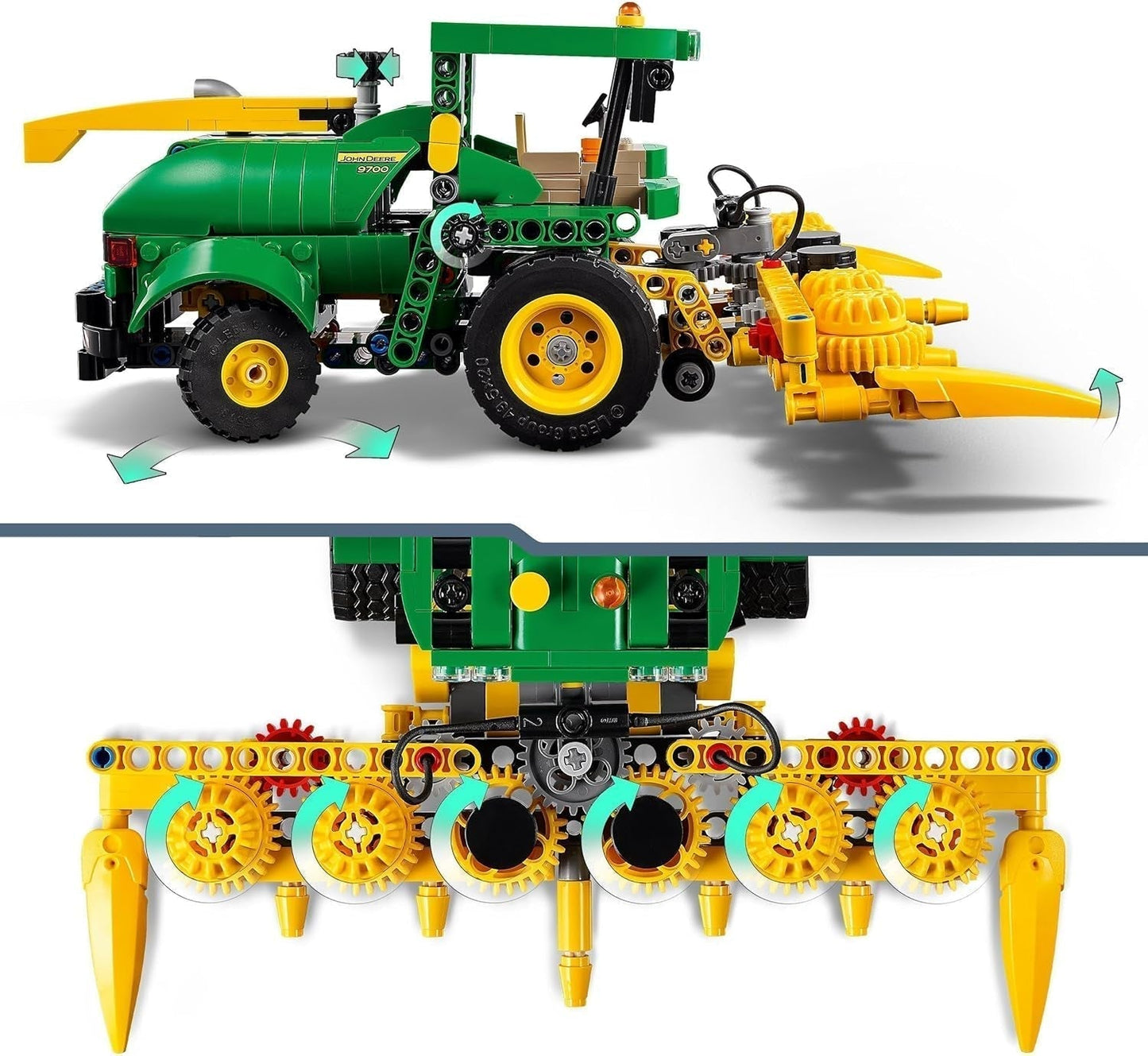 LEGO Technic John Deere 9700 Veldhakselaar Kinderspeelgoedtractor Boerderijset Voertuigmodel met realistische functies Cadeau voor jongens en meisjes vanaf 9 jaar 42168 Bouwsets