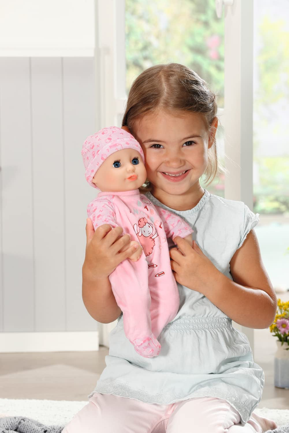 Annabell Kleine Annabell zachte pop 36cm, met stoffen lijfje en slaapogen, 36cm, 709870 Zapf Creation