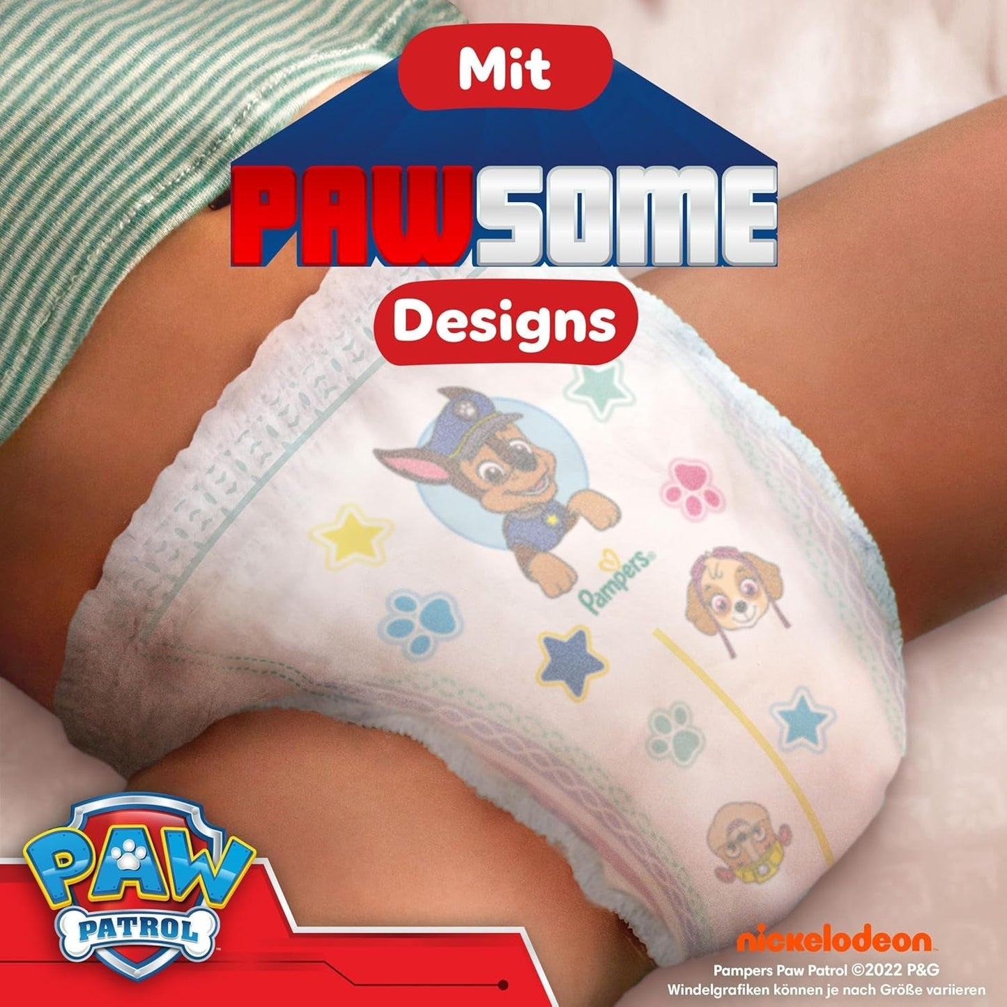 Pampers Baby-Dry Pants Paw Patrol Edition, maat 5, 160 luiers, 11 kg - 17 kg, 360° verstelbaar met Stop and Protect-systeem