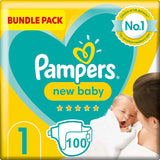 Pampers Premium Protection New Babyluiers, maat 1 (pasgeboren), 22 stuks