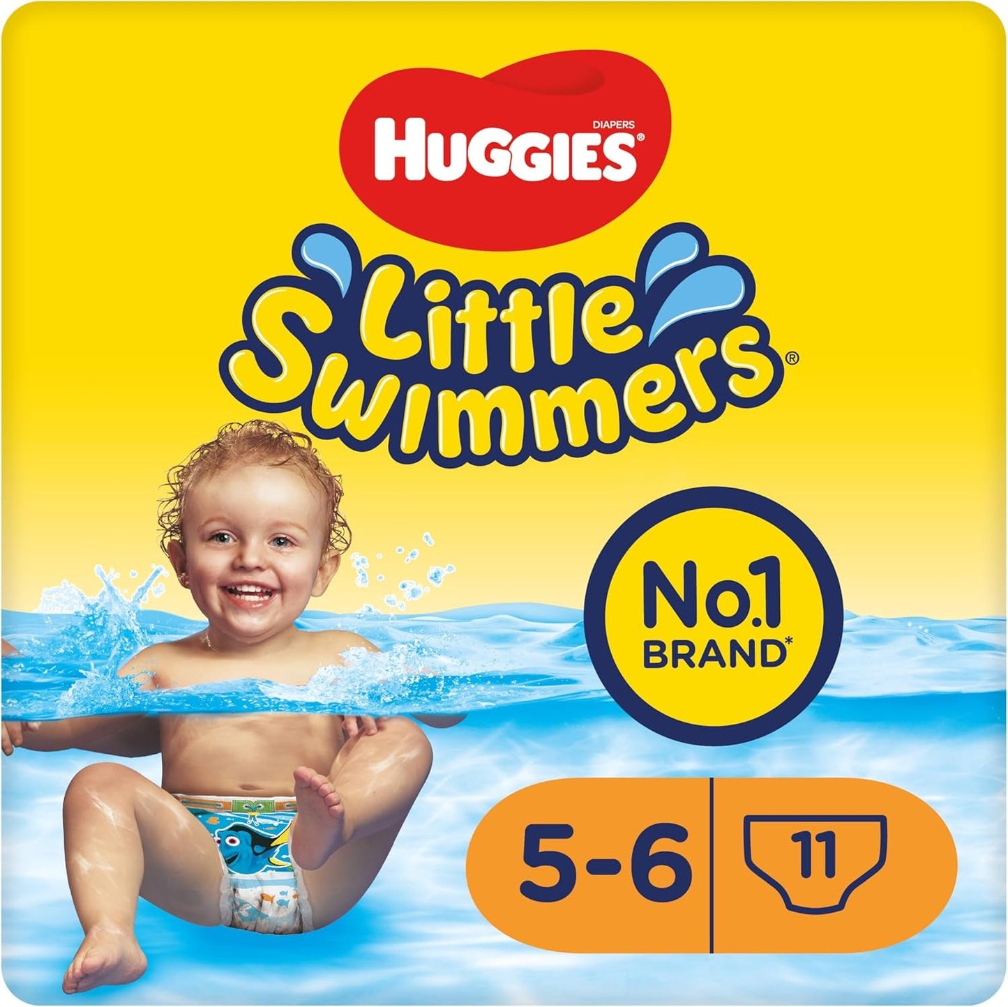 Huggies Little Swimmers Wegwerpzwemluiers voor baby's en peuters, maat 5-6 (12-18 kg), 11 zwemluiers, unisex