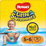 Huggies Little Swimmers Wegwerpzwemluiers voor baby's en peuters, maat 5-6 (12-18 kg), 11 zwemluiers, unisex