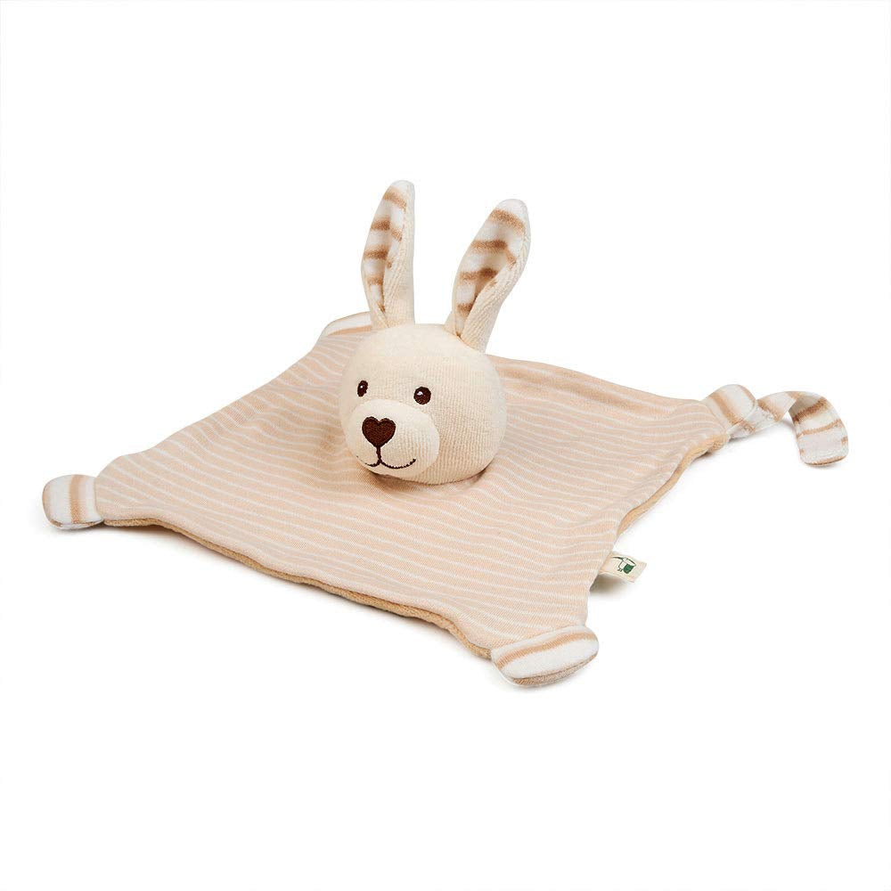 GRÜNSPECHT biologische stof 100% biologisch katoen, babyspeelgoed, zachte knuffel, verjaardagscadeau, doop, babyshower, GOTS, beige (619-00) Bebe Toys Naty Shop Organic Cosy Bunny