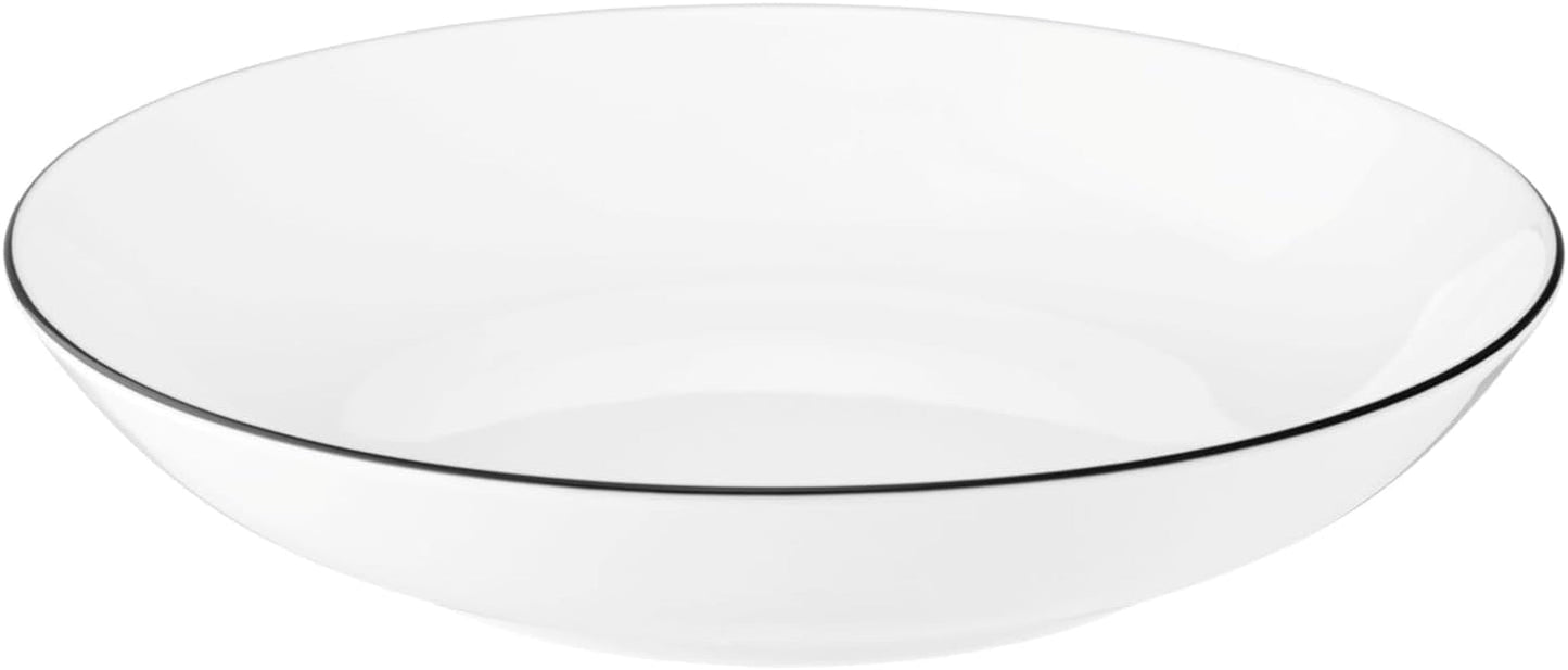 Seltmann Weiden serviesset 001.737148 Lido - 6 dinerborden + 6 onderborden - 12 delig - Black Line