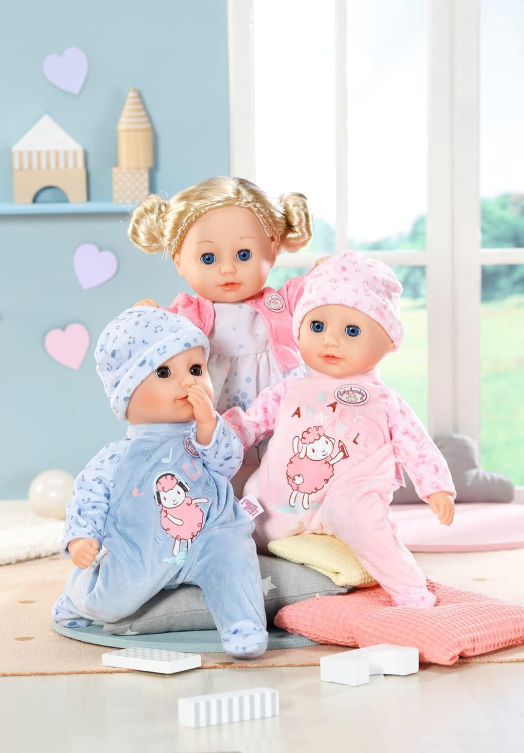 Annabell Kleine Annabell zachte pop 36cm, met stoffen lijfje en slaapogen, 36cm, 709870 Zapf Creation